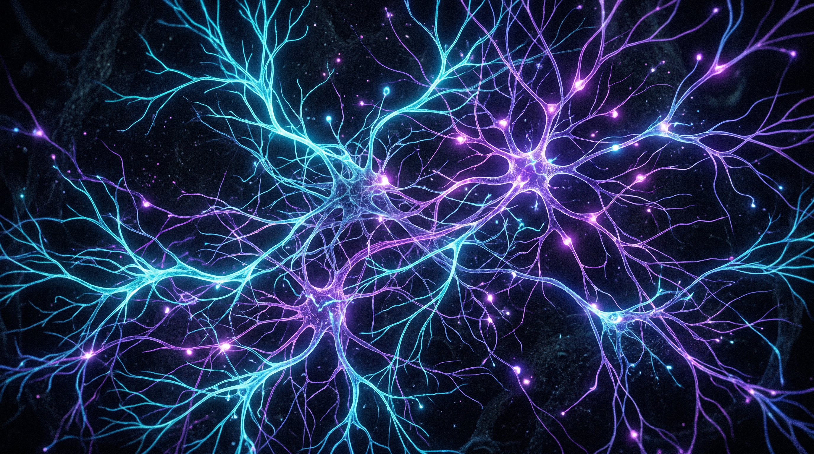 Artistic visualization of mycelium networks mirroring neural pathways
